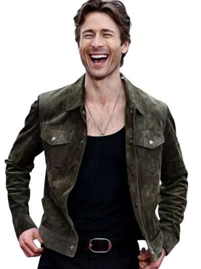 Glen Powell Twisters 2024 Suede Leather Jacket