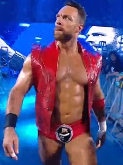 LA Knight WWE Money In The Bank 2024 Leather Vest