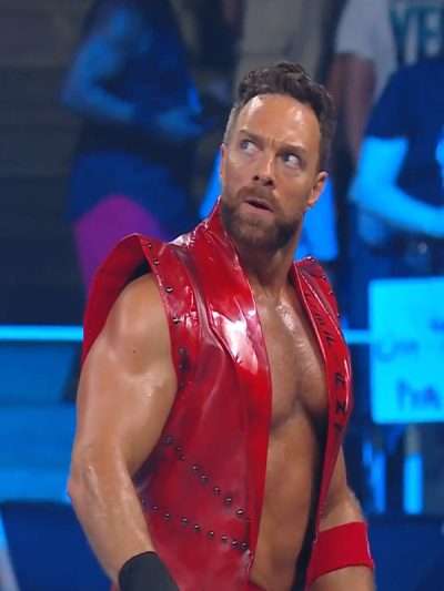 LA Knight WWE Money In The Bank 2024 Red Leather Vest