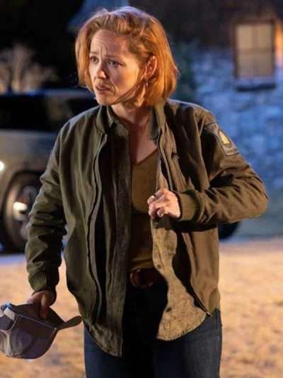 Angie Polaski Will Trent S02 Green Bomber Jacket