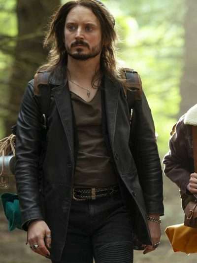 Elijah Wood Bookworm 2024 Black Leather Blazer Jacket