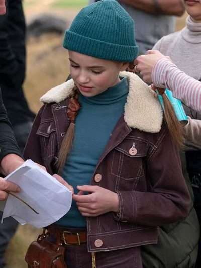 Nell Fisher Bookworm 2024 Brown Shearling Jacket