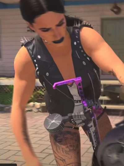 Call Of Duty Rhea Ripley Black Leather Vest