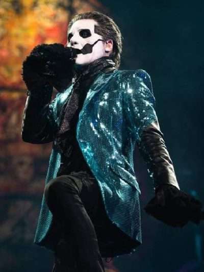 Tobias Forge Cardinal Copia Blue Sequin Jacket