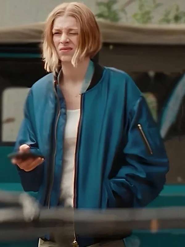 Hunter Schafer Cuckoo 2024 Blue Jacket