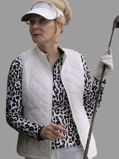 Deborah Vance Hacks S03 White Quilted Vest