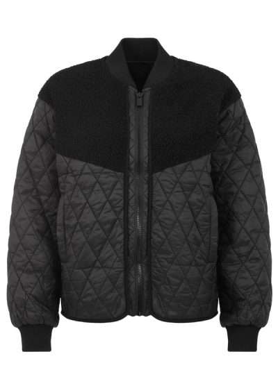 Mag­gie Bell FBI S06 Sher­pa Black Bomber Jacket