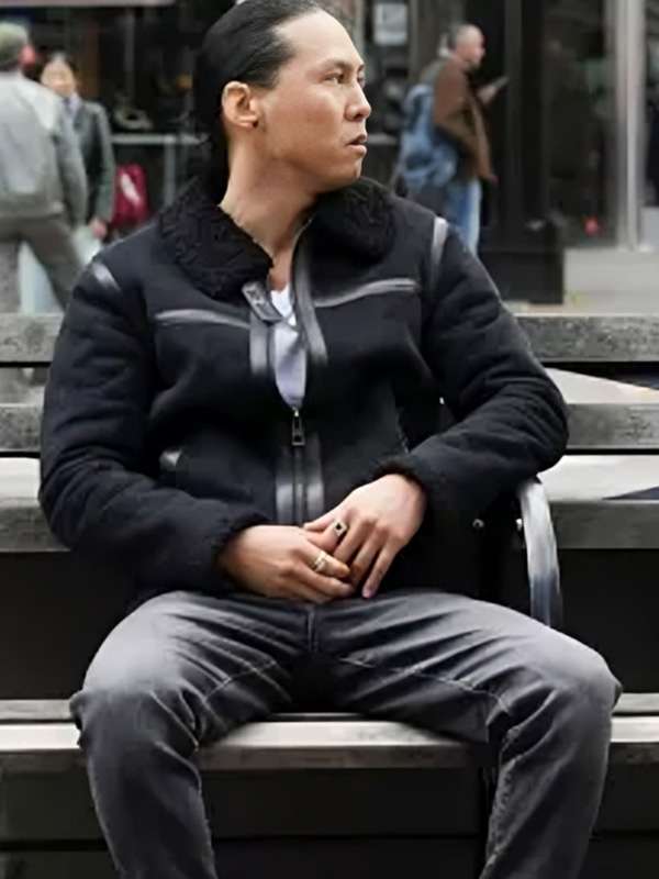 Nico Chao FBI S05 Shearling Black Leather Jacket