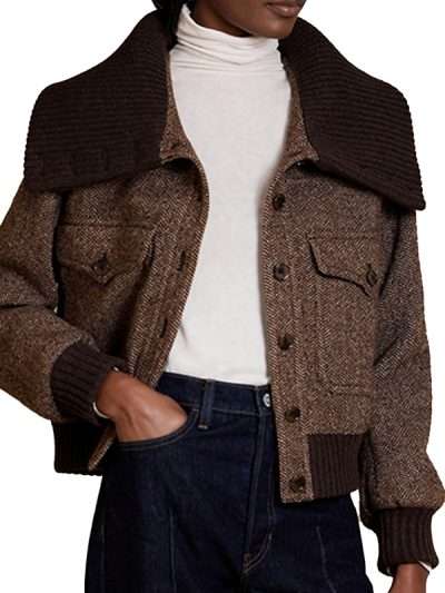 Tiffany Wallace FBI S06 Brown Bomber Jacket