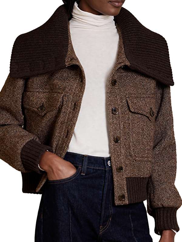 Tiffany Wallace FBI S06 Brown Bomber Jacket