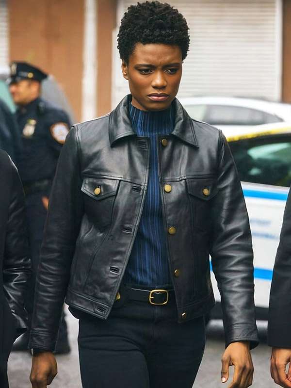 Katherine Renee Kane FBI Black Leather Jacket