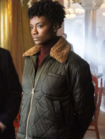 Tiffany Wal­lace FBI S06 Green Quilted Jacket