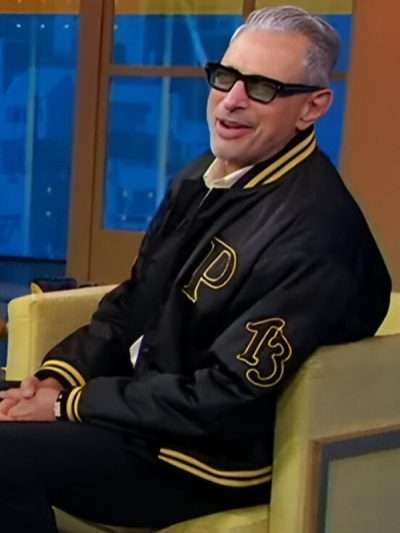 Jeff Goldblum Good Morning America Black Bomber Jacket