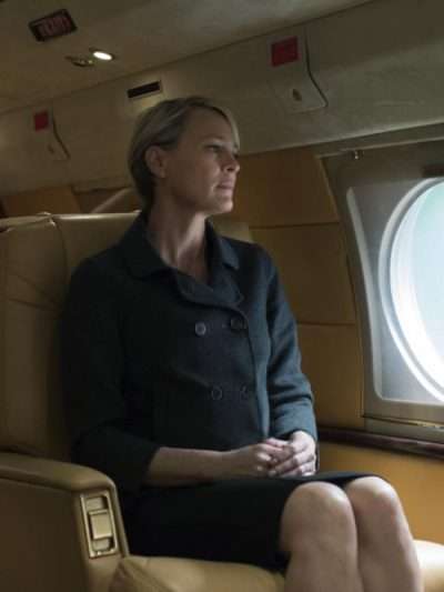 Claire Underwood House of Cards S04 Black Wool Coat