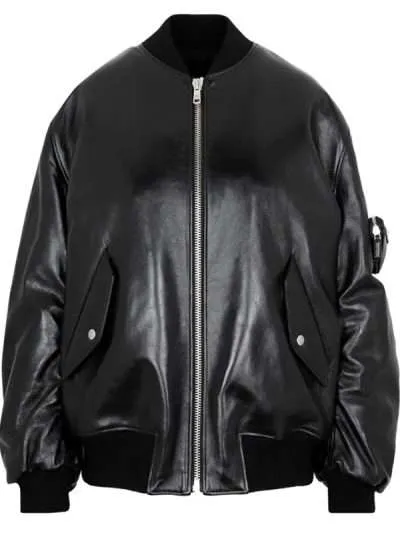 Kim Kardashian Black Bomber Jacket