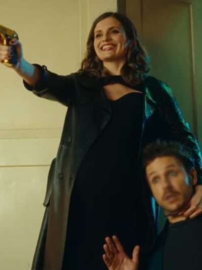 Anja Kleo S02 Black Leather Coat