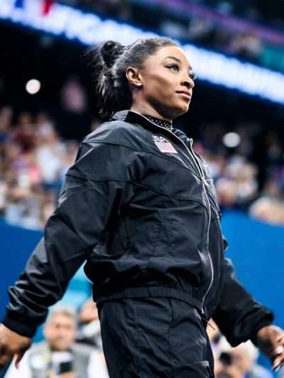 Simone Biles Olympics Paris 2024 Black Track Jacket