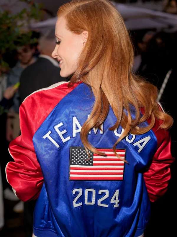 Jessica Chastain Paris Olympics 2024 Team USA Jacket