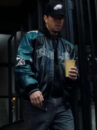 Mark Wahlberg Shooter Eagles Bomber Leather Jacket