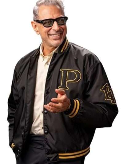 Jeff Goldblum Good Morning America Black Bomber Jacket