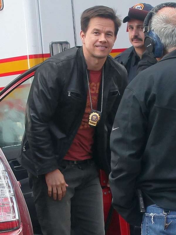 Mark Wahlberg The Other Guys Movie Black Leather Jacket