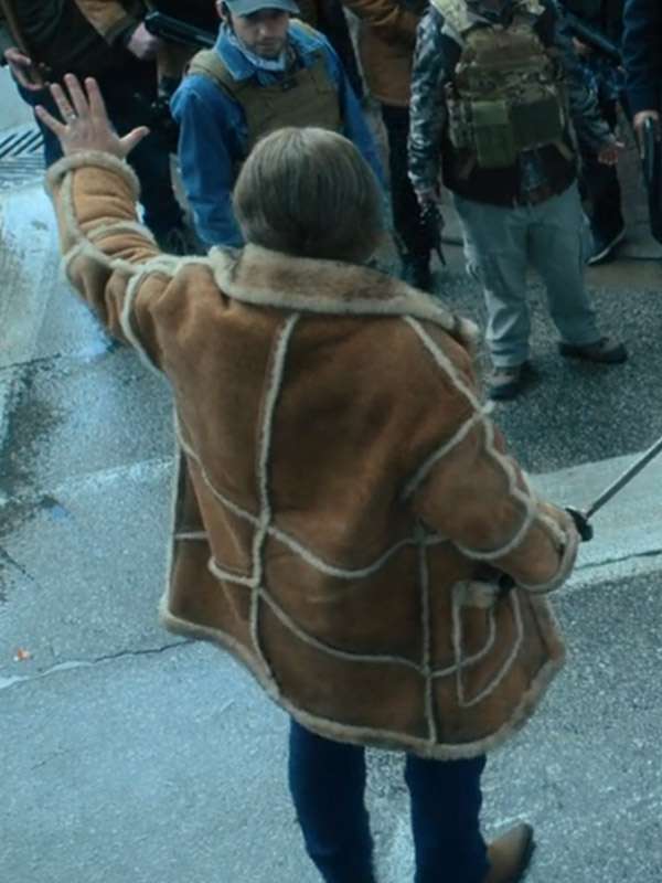 Nick Offerman The Umbrella Academy Brown Leather Coat