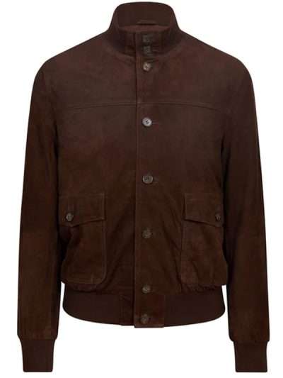 Theo FBI Brown Bomber Leather Jacket