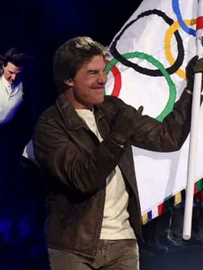 Tom Cruise Paris Olympics 2024 Leather Jacket