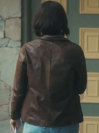 Rebecca Godfrey Under The Bridge 2024 Brown Leather Jacket