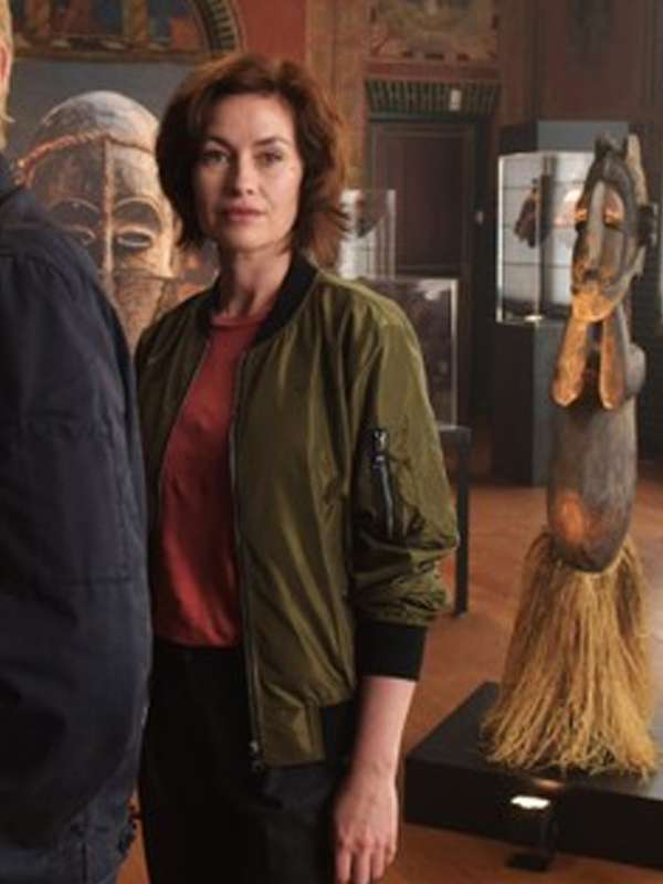 Lucienne Hassell Van der Valk TV Series Green Bomber Jacket
