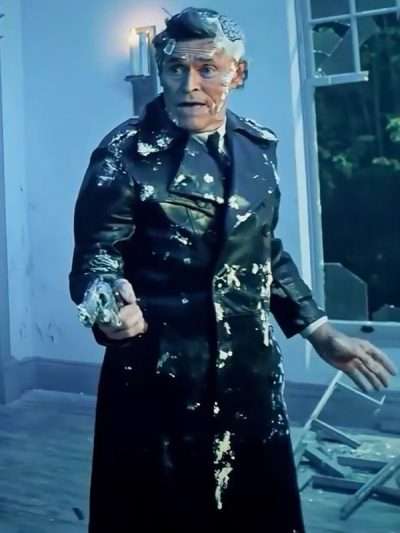 Willem Dafoe Beetlejuice Beetlejuice 2024 Leather Coat