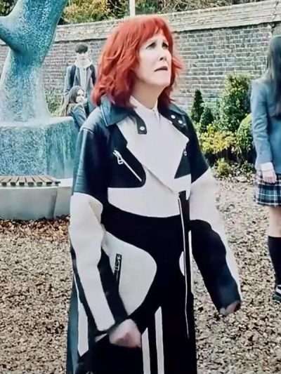 Catherine O'Hara Beetlejuice Beetlejuice 2024 Leather Coat