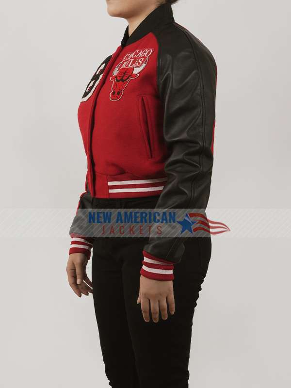 Chicago Bulls Cropped Varsity Jacket