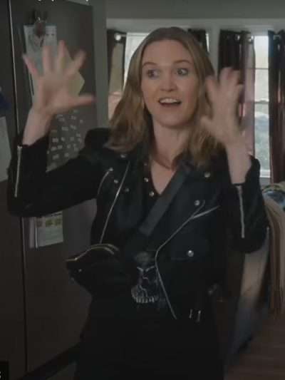Julia Stiles Chosen Family 2024 Black Cropped Jacket