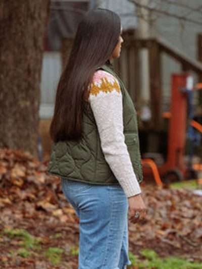 Briza Covarrubias Found S01 Green Quilted Vest