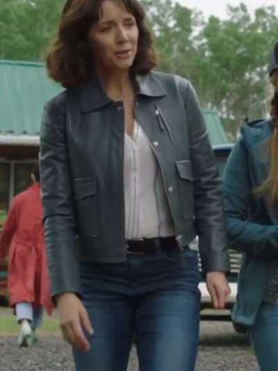 Michelle Morgan Heartland Black Leather Jacket