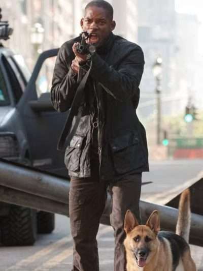Will Smith I Am Legend Black Leather Jacket