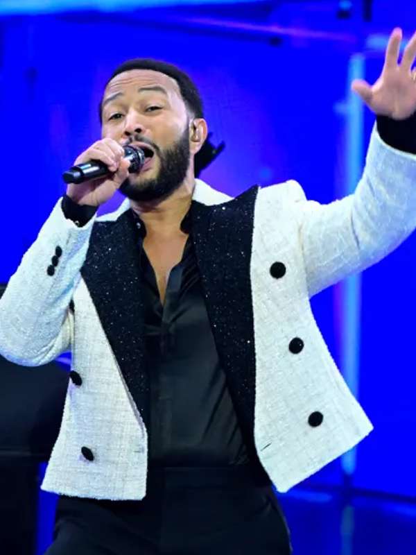 John Legend DNC 2024 White Blazer Jacket