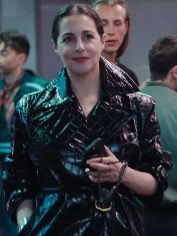 Perle Foster La Maison Black Leather Coat