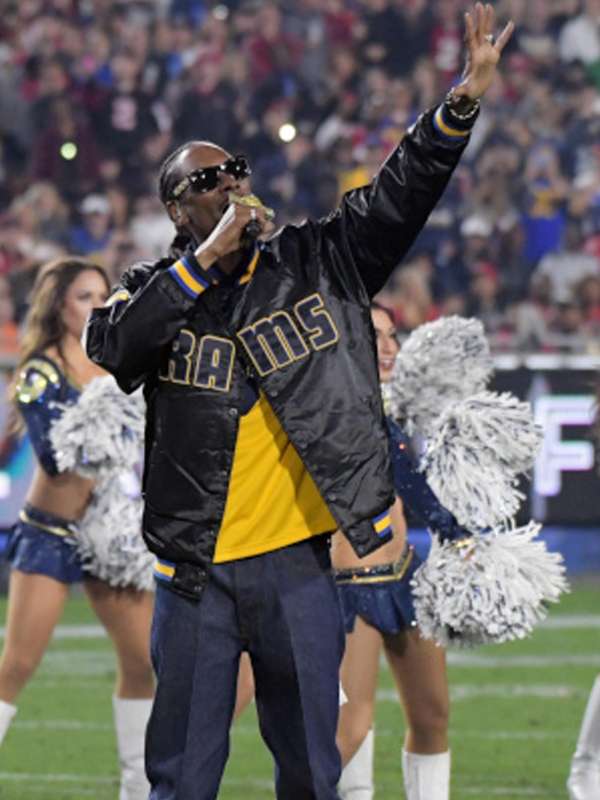 Snoop Dogg Los Angeles Rams Black Varsity Jacket