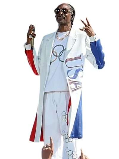 Snoop Dogg LA28 Olympic Games Leather Trench Coat