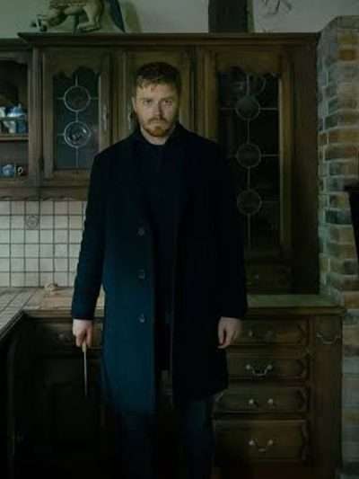 River Cartwright Slow Horses S04 Black Wool Coat