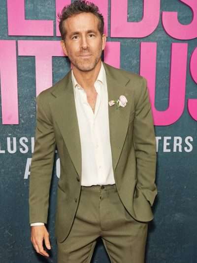 Ryan Reynolds It Ends with Us 2024 Green Suit