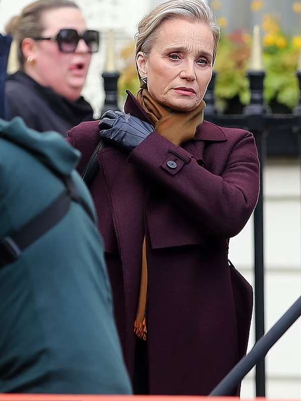 Diana Taverner Slow Horses S03 Maroon Trench Coat