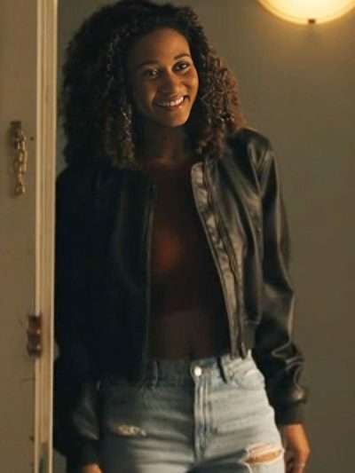 Sydney Shandon Sullivan’s Crossing S02 Black Leather Bomber Jacket