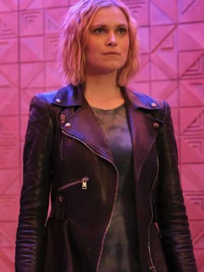 Clarke Griffin The 100 S07 Black Biker Leather Jacket