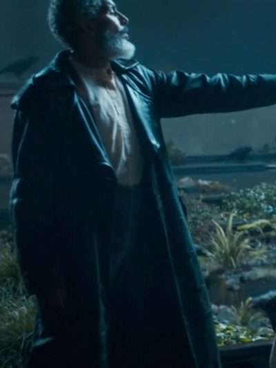 Sami Bouajila The Crow 2024 Black Leather Coat
