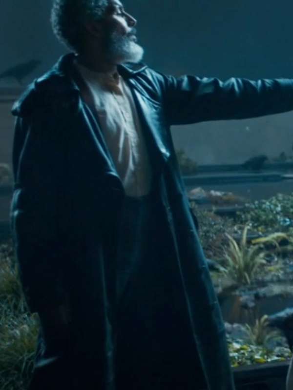 Sami Bouajila The Crow 2024 Black Leather Coat