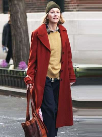 Naomi Watts The Friend 2024 Red Wool Coat