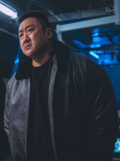 Ma Dong-seok The Roundup Punishment Black Leather Jacket